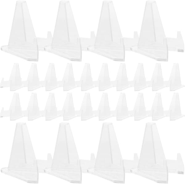 30 stk. akryl mini display staffelistativ Myntdisplay staffeli Solid og multifunksjonell bordholder