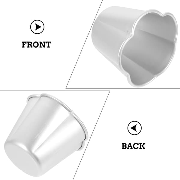 4 stk. sølv aluminiumslegering buddingforme til hjemmebagning, nemme at afforme