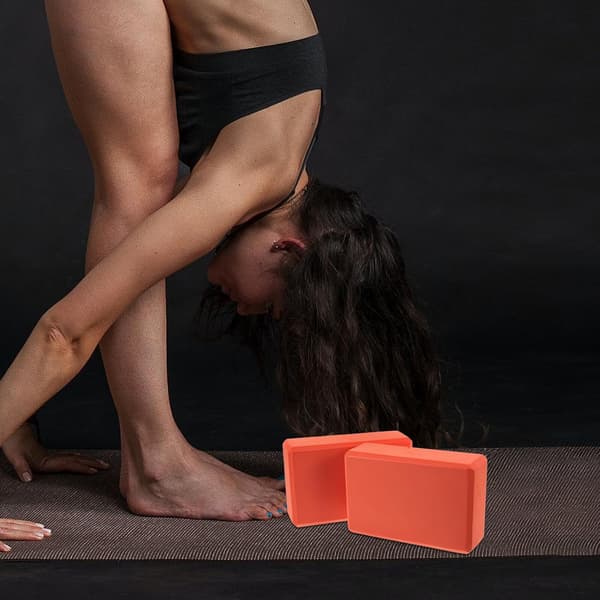2 st EVA Högdensitets Orange Yogablock 120g Lättviktsskumblock
