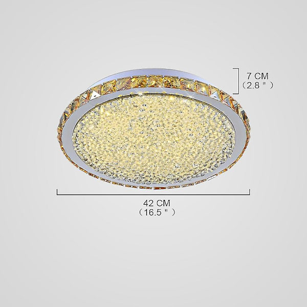 1-lys 44,5 cm Mini Style LED Flush Mount Metall Krystall