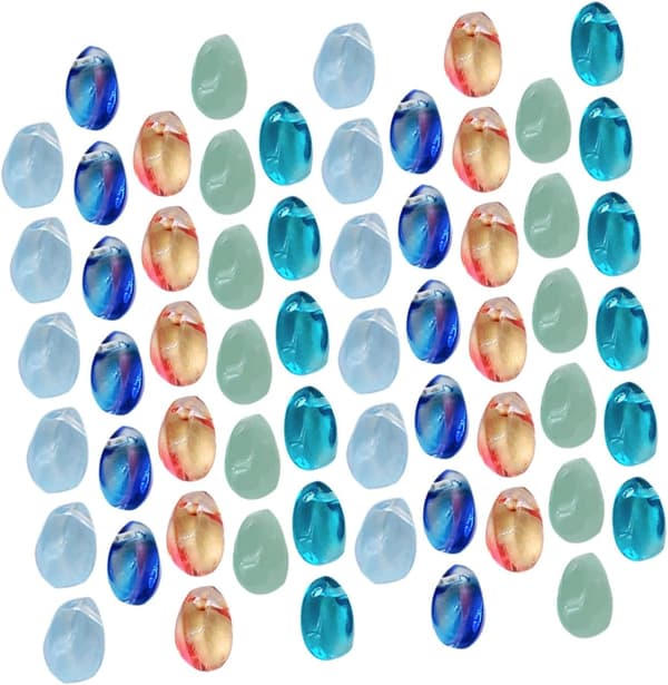 100 stk. glassdråpeperler 6x9 mm gradientfarge løse perler