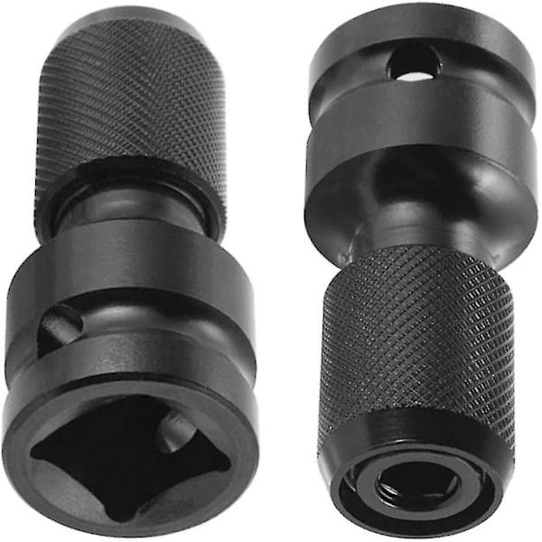 2-delt Sokkeladaptersett 1/2\" Kvadrat til 1/4\" Sekskant Hex Ratchet Sokkel