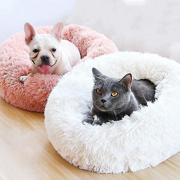 Blød Hundekøje Rund Vinter Varmt Langt Plys Pude Måtte