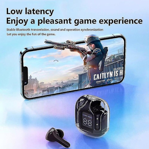 Cy-t2 Trådløse Bluetooth Headset Transparent Enc Høretelefoner Led Power Digital Display Stereo Lyd Øretelefoner Til Sport Arbejde (dp)