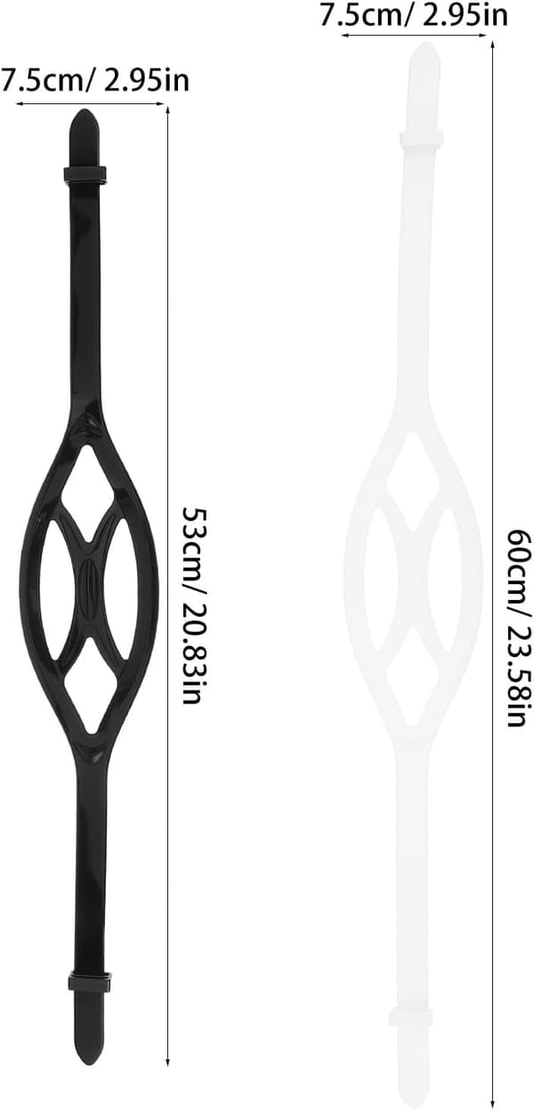 2 stk silikon svømmemaskestropper erstatning, elastisk dykkermaskestroppholder