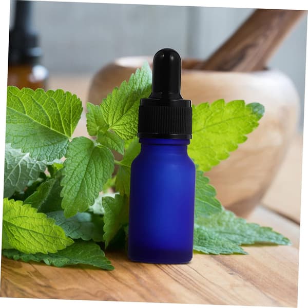 10 st 10 ml frostade glasflaskor för eteriska oljor påfyllningsbara rese-droppflaskor