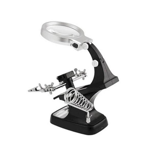 Multifunction Magnifying Glass Led Lamp With Auxiliary Clip Desktop Magnifying Glass