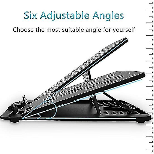 Laptop Stativ med 6 Justerbare Vinkler Foldbar Ergonomisk Holder