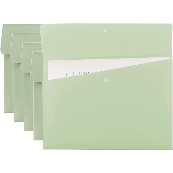 Filmappe Mappen Organiser Plast Kuvert A4 Flad Dokument Holder