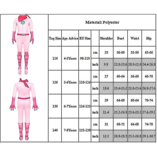 Kostymesett Jumpsuits+skjerf For For 4-8 Barn Jenter 4-5 Years