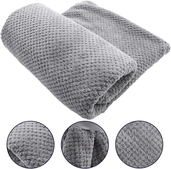 Koralfleece Hårtørringshåndklæde Wrap Superabsorberende Stor Brusehætte Hurtigtørrende til Bad