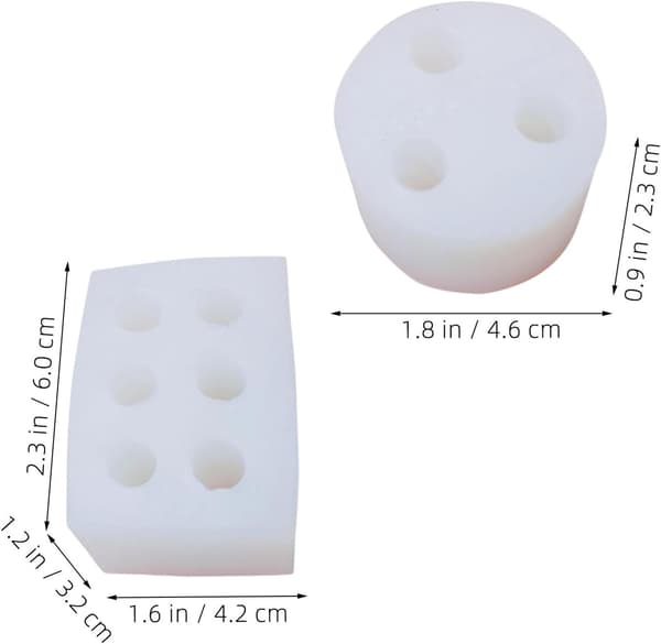 2 st Mini avsmalnande ljusform vriden spiralform silikonform