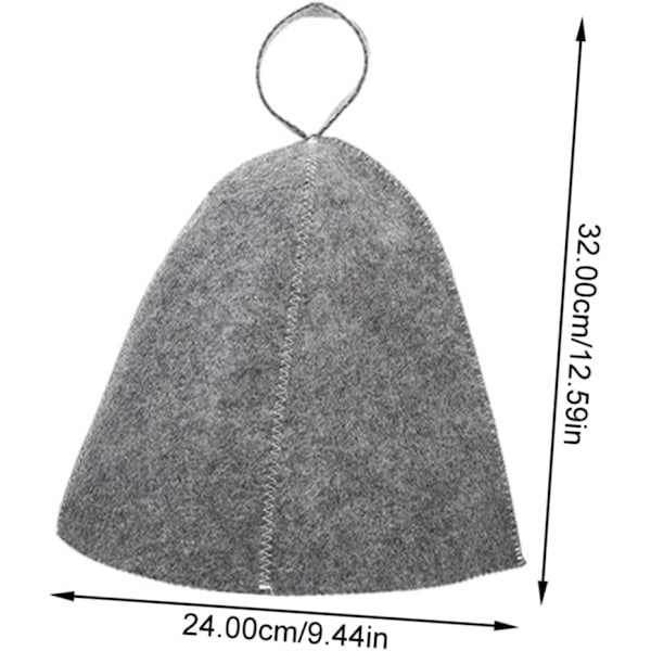 2 stk. Filt Dusjhette Filt Badstue Filt Vaporarium Hatt Pustende Ull Badstue Liner Badehette
