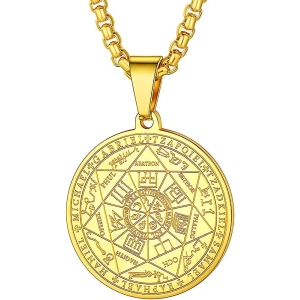 Archangels Talisman Pentagram Riipus kaulakoru, Lmell Sturdy Medallion