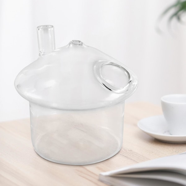 Hengende glassplantervase i soppform, akvarium for småfisk, terrariumbeholder, hjemmedekorasjon for hagen