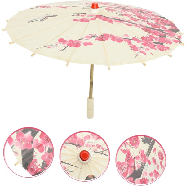 Japanskt Dekorationsparaply Retro Paraply Tryckdesign Pappersparaply Klassiskt Pappersparaply Papper Trä