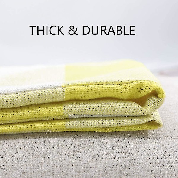 Sett med 2 Farmhouse Buffalo Check Rutete Putesett Puter Trekk Polyester Lin