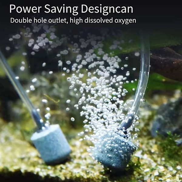 Mini USB Akvarium Luftpumpe Luftsten Slange Sort