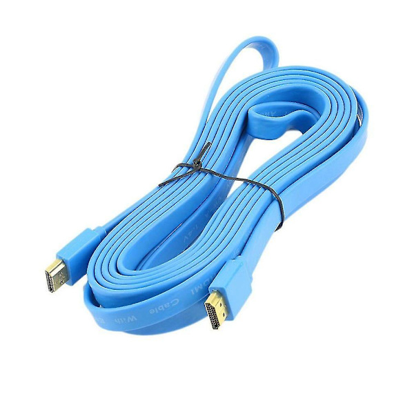 Platt HDMI-kabel för hög hastighet, 3D, DVD, HDTV, 1,5 m, 5 m