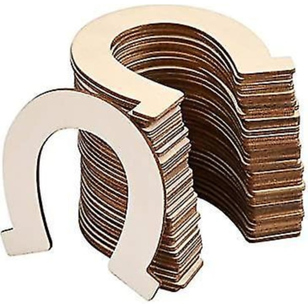 36 stk Treplater Hesteskoform Pynt Ubehandlet DIY