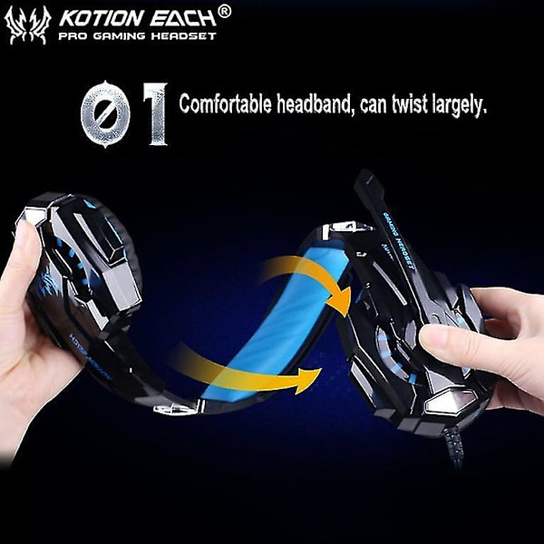 EACH G9000 3.5mm Spelheadset Mikrofon USB PS4