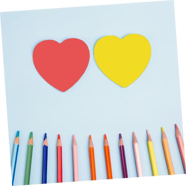 2 sett Valentinsdag hjerteformede papirutklipp DIY håndverkssett