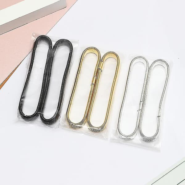Metallisk armbånd for menn, elastisk armbåndshette (hvit K, 2 stk)
