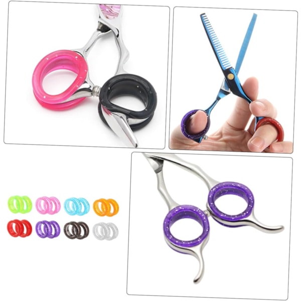 Ergonomiska Saxfingerringar St Silikon Fingerskydd för Klippsaxar Frisörskydd