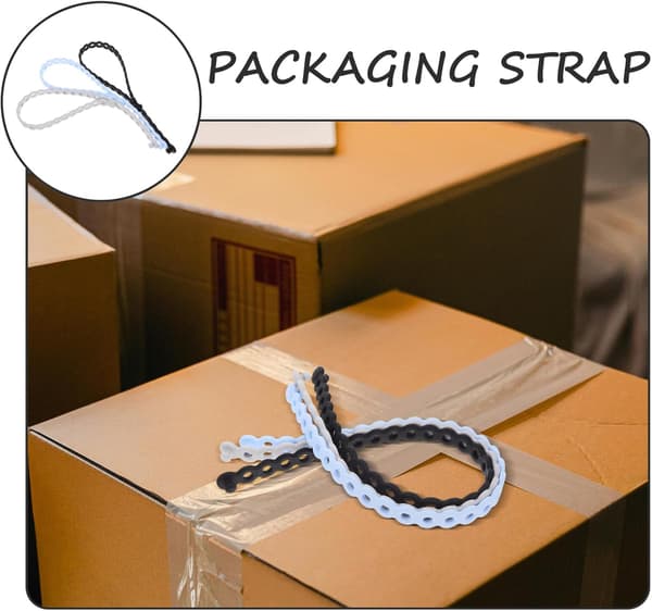 3 st flexibla fästband för paketering av föremål, återanvändbara elastiska band, packningstillbehör