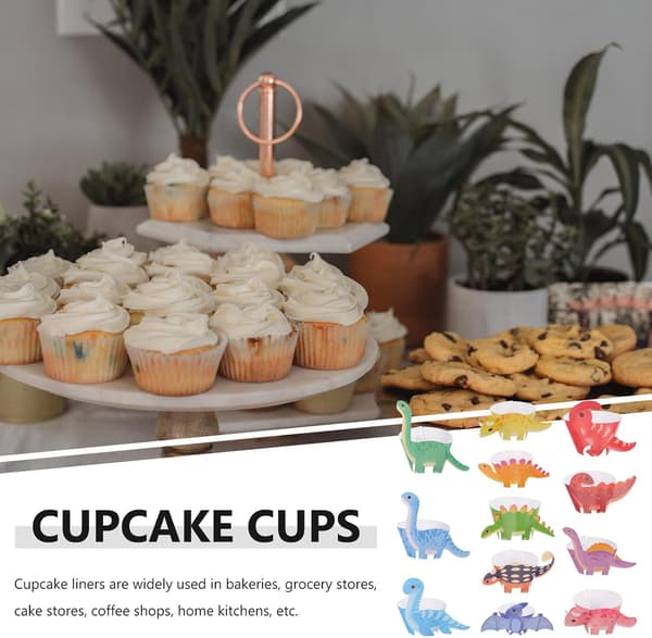 12 stk. assorterede farver mini papir cupcake-forme engangsdesign bage cupcake-forme