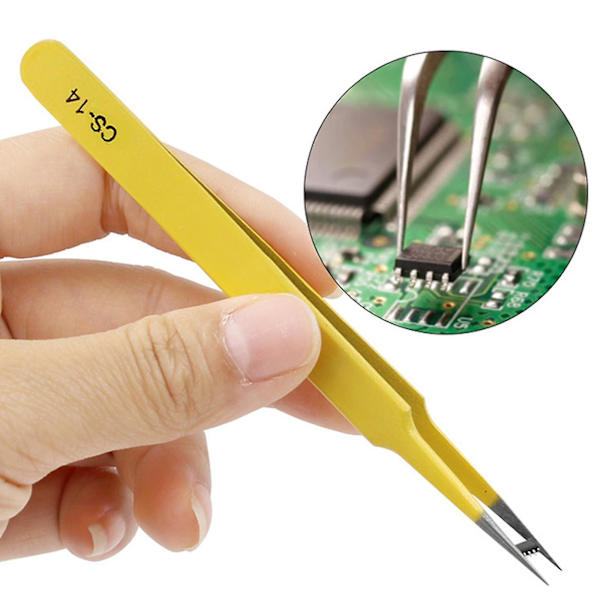 6 Typer Pincetter Buede/lige/tand Pincetter Til Telefonreparation Vipper