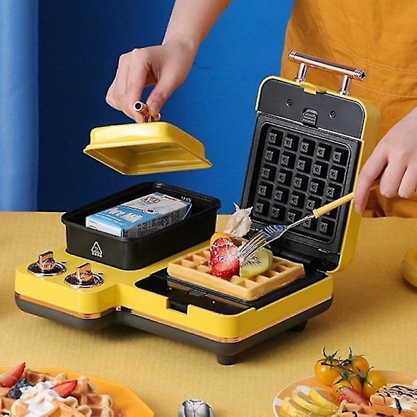 Elektrisk Morgenmadsmaskine Vaffel Donut Kage Sandwich Maker