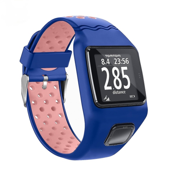 Klockarmband för Tomtom Multi-sport GPS+HRM Tomtom Runner Generation Smartwatch Rem Blue powder