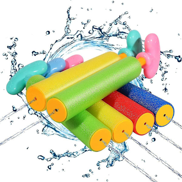 6-pack Skumvattenpistol Set Pool Leksaker Vattenpistoler