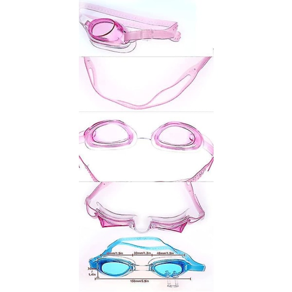 Tegneserie svømmebriller sæt hætte næseklemmer Ørepropper inkluderet