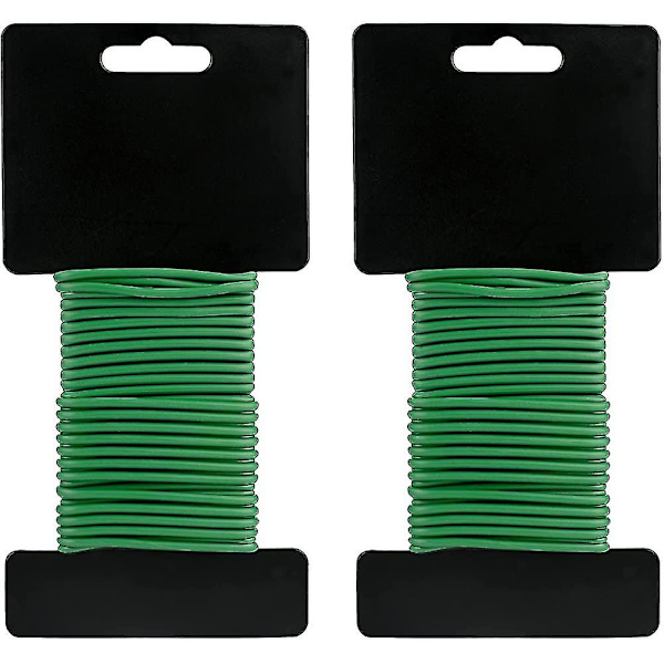 4,8 mm x 8 m Grön Växt Twist Tie Trädgård Mjuk Plastöverdragen Bindning