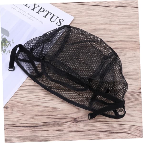 Svart nylon parykkhette pustende elastisk hårnett holder håret på plass solid elastisk netting for kvinner voksne