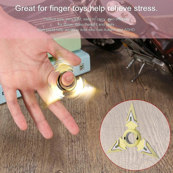 Zinklegering Stress Reducer Juvenile Toy Finger Toy Tri-spinner Hand Spinner