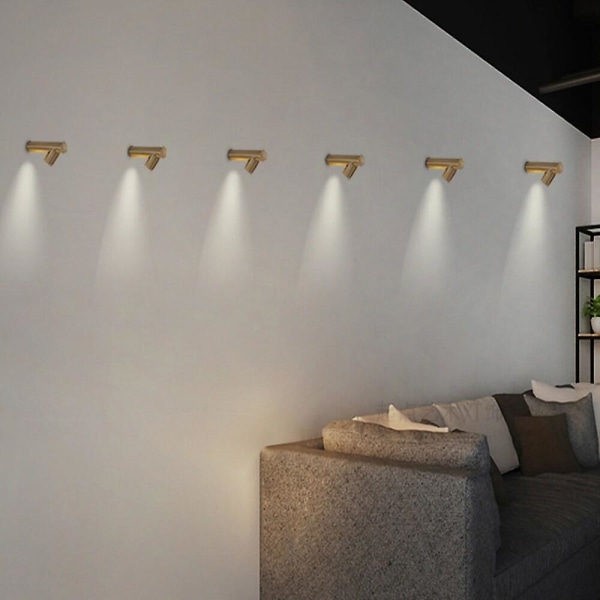 Mini-tyylinen LED moderni upotettava seinävalaisin rautavalo