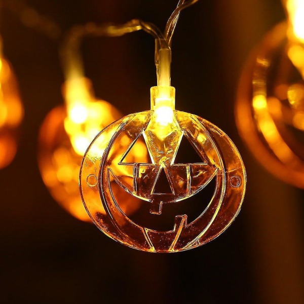 Batteridriven 10 LED Pumpa Fairy String Light