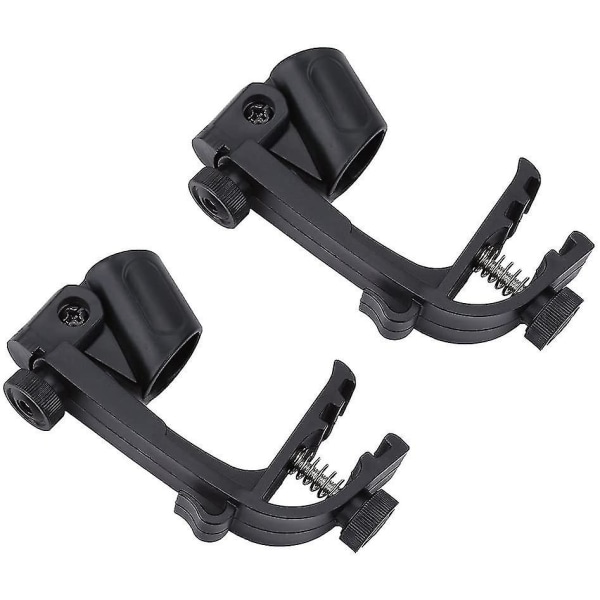 Trum mikrofonklämmor, 2 st Justerbara Plast Stötskyddade Trum Hoop Clip Mikrofonklämma Hållare (bl