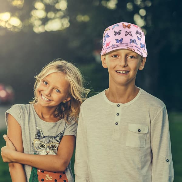 Utendørs baseballcaps med sommerfugltrykk, topplue, uformell solhatt for gutter, sommerhodeplagg