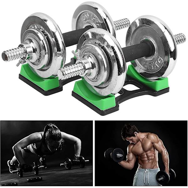 Fitness Hantelställ Hantel Förvaringsställ Stödställ Hantelställ Buffert (svart grön) (2 st)