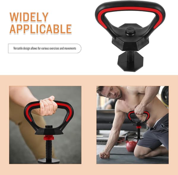 Justerbart Kettlebell Håndtak Del Solid Kettlebell Stang og Base Treningsgrep Egnet