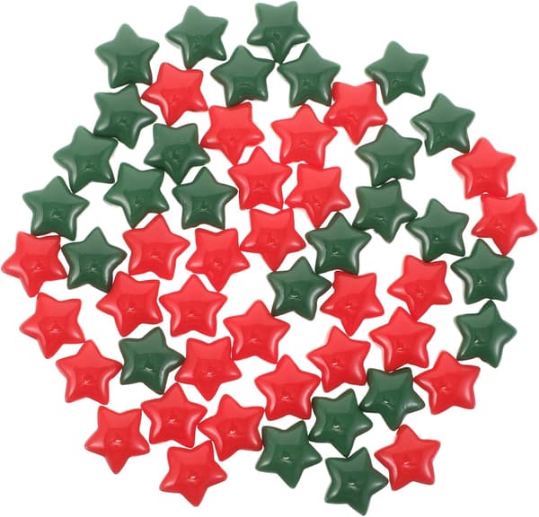 100 stk. Mini Stjerne Charms Harpiks Julepynt DIY Tilbehør