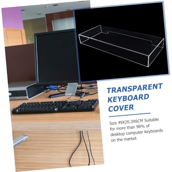 Mekanisk Tastatur Cover Akryl Tastatur Etui Vandtæt og Støvtæt Anti Let at Rengøre Computer Tastatur Beskytter