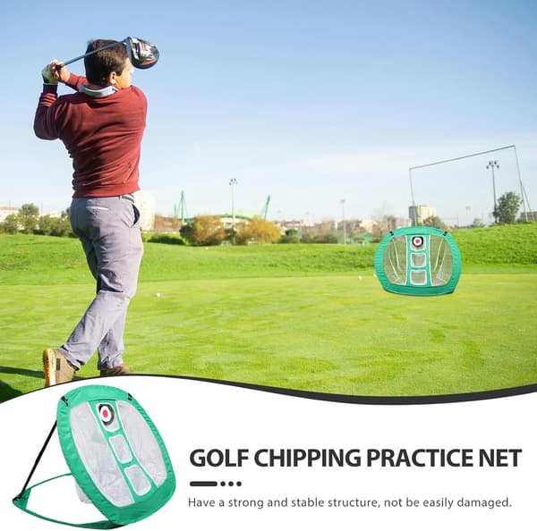 Bärbart hopfällbart golfchippningsnät för inomhus- och utomhusträning