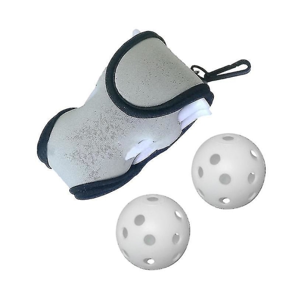 Golf Ball Bag Mini Portable Waist Pack On Golf Ball Holder Pouch Bag Holder(grey)7pcs