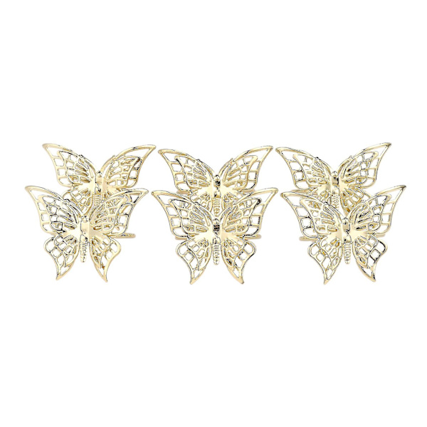 6 stk Butterfly Serviettringer Serviettspenne Restaurant Serviettringer Belegg Håndkle Spenne Hotell Bord De