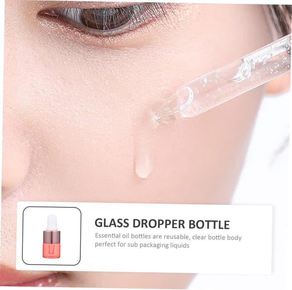 20 st reseflaskor i glas, tomma eteriska oljeflaskor för vätskor, provflaskor